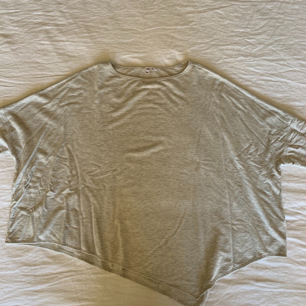 Helmut Lang Draped Grey Sweatshirt Size Large